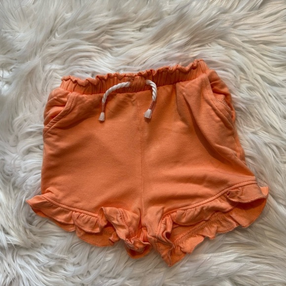 Garanimals Baby Girl Heart Print Tee & Orange Ruffle Shorts Set Size 18 Months - Picture 4 of 6